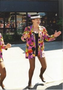 Dancing in uptown Port Townsend, late 1990s.