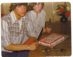 A big change-Graduation Night 1977 with Cousin David Miller