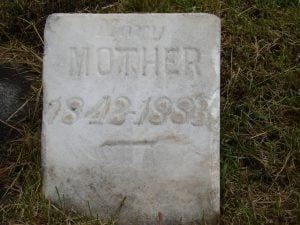 Mary's other headstone